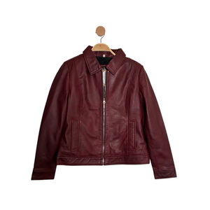 NEW! REAL LEATHER JOSE WOMEN'S JACKET COLOR MARON SIZE‎ M